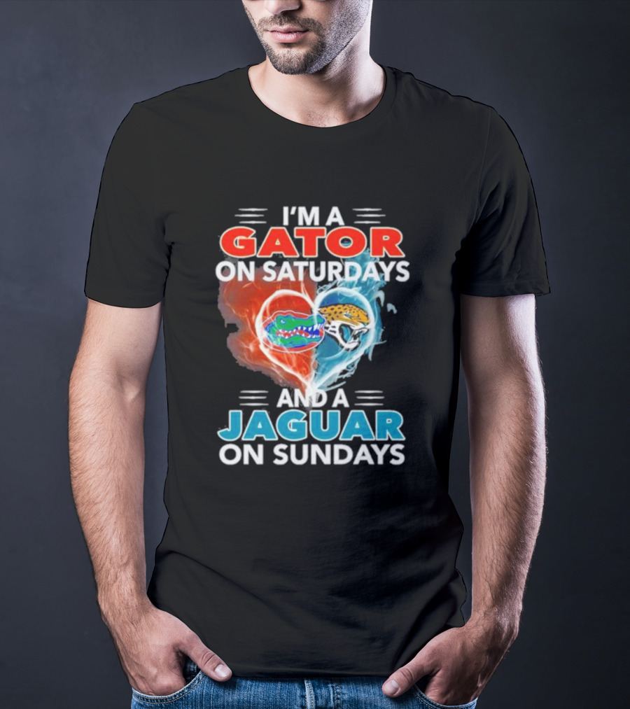 I’m A Gator On Saturdays And A Jaguar On Sundays Football Fans T-Shirt