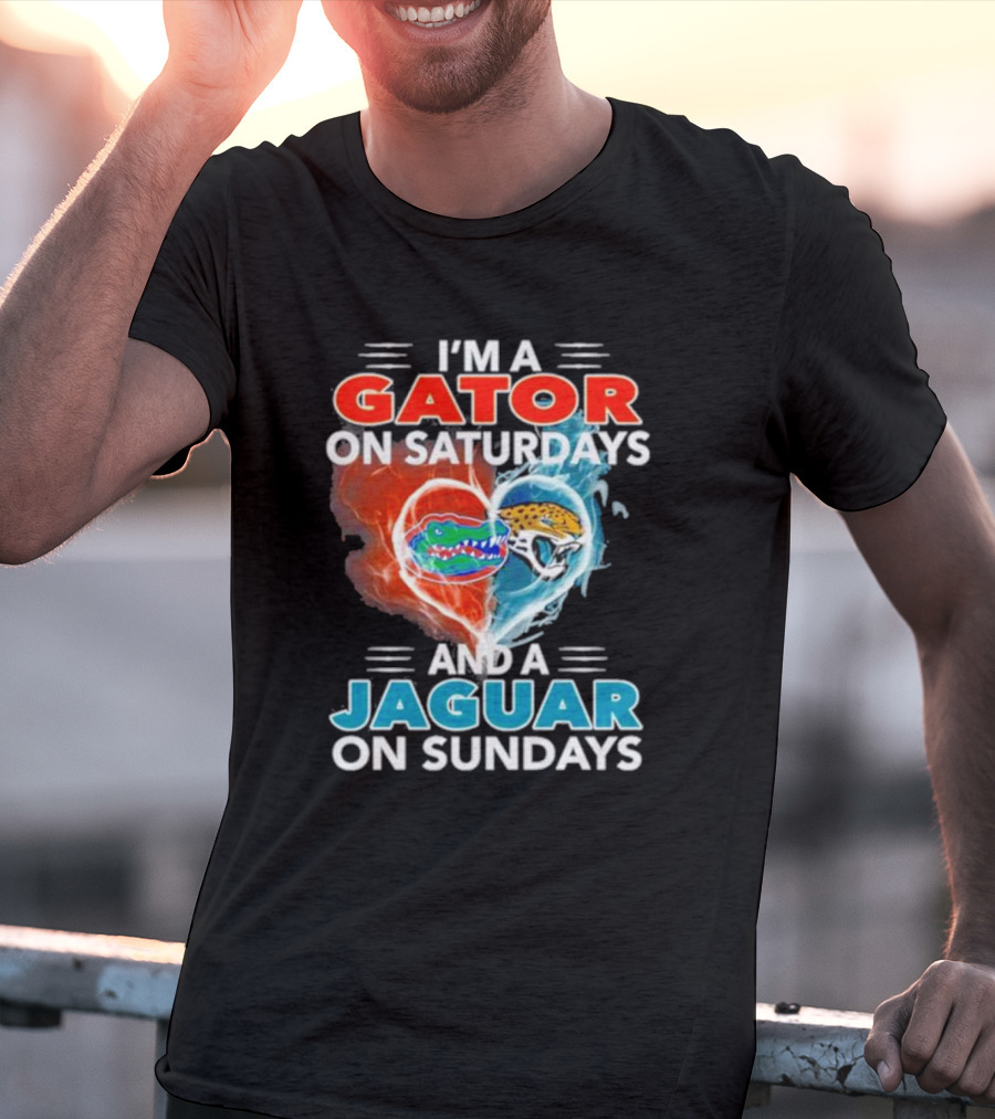 I’m A Gator On Saturdays And A Jaguar On Sundays Football Fans T-Shirt
