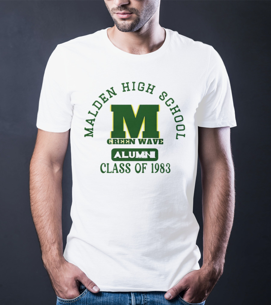 Malden High School Green Wave Alumni M Class Of 1983 T-Shirt