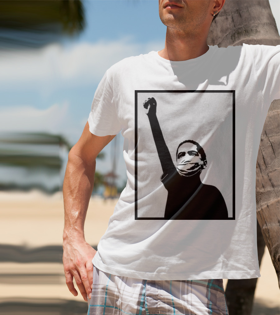 A Million Strong Masked Silhouette Raising Fist T-Shirt