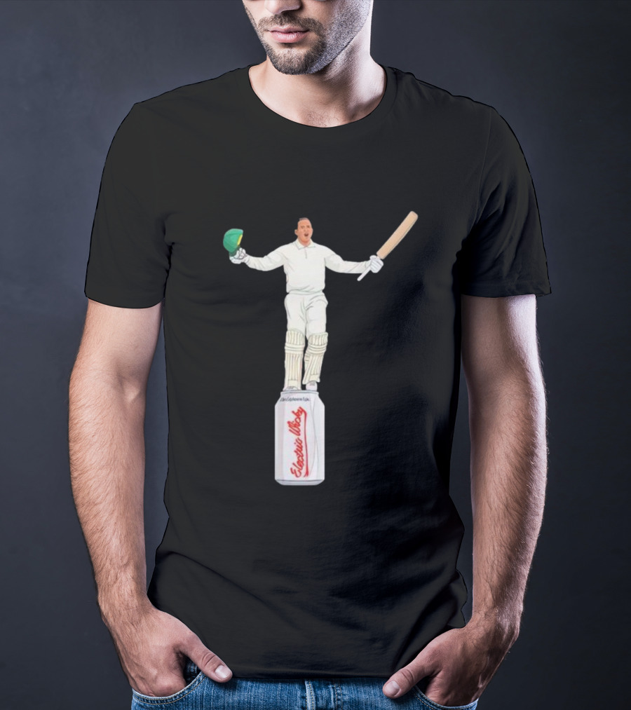 Edgbaston Victory Celebrations With Cricketer On Beer Can T-Shirt