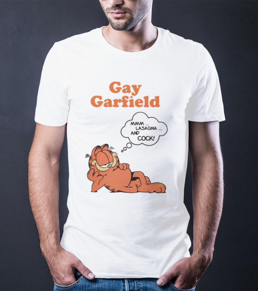 Gay Garfield Lasagna Meme T-Shirt