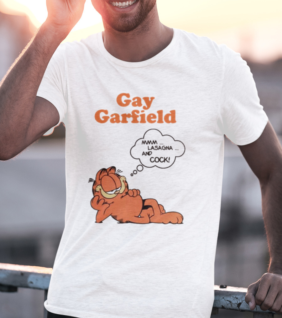Gay Garfield Lasagna Meme T-Shirt