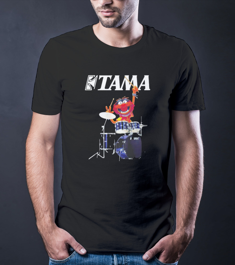 Tama Drums The Muppet Show Animal Playing Drum Set T-Shirt