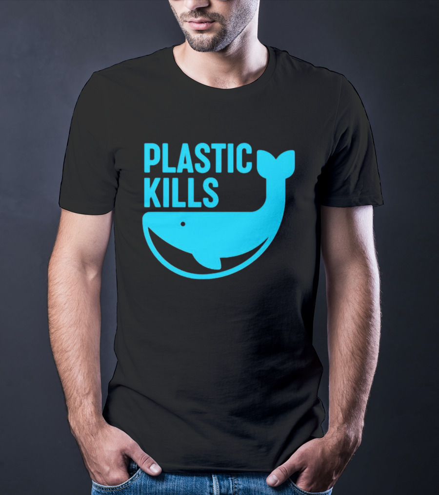Plastic Kills Whale Conservation Message T-Shirt