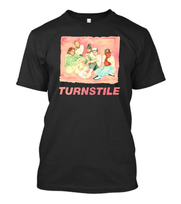 Turnstile Band Illustration Pink Pastel Aesthetic T-Shirt