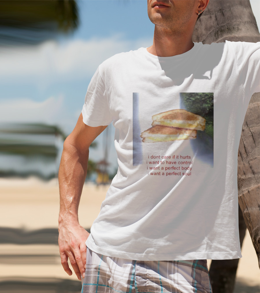 I Don’t Care If It Hurts I Want To Have Control Grilled Cheese I Want A Perfect Body I Want A Perfect Soul T-Shirt