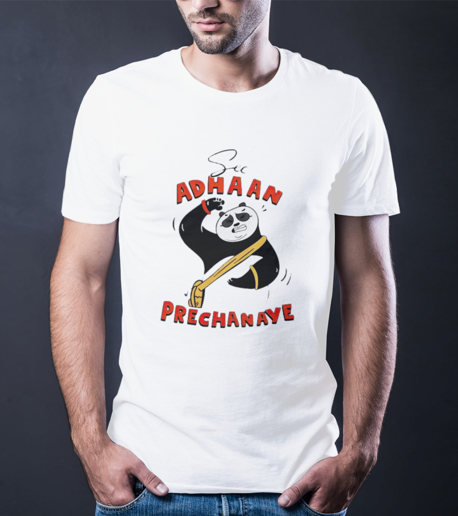 Panda See Adhaan Prechanaiye Kung Fu Pose T-Shirt