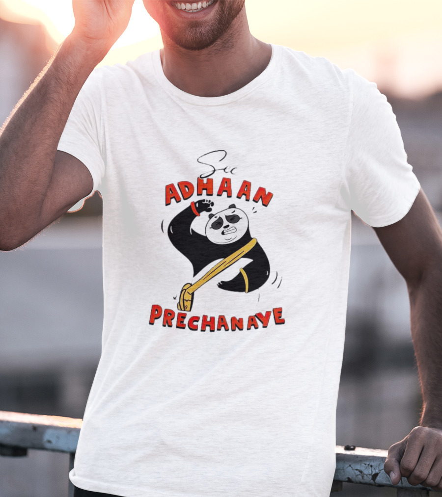 Panda See Adhaan Prechanaiye Kung Fu Pose T-Shirt