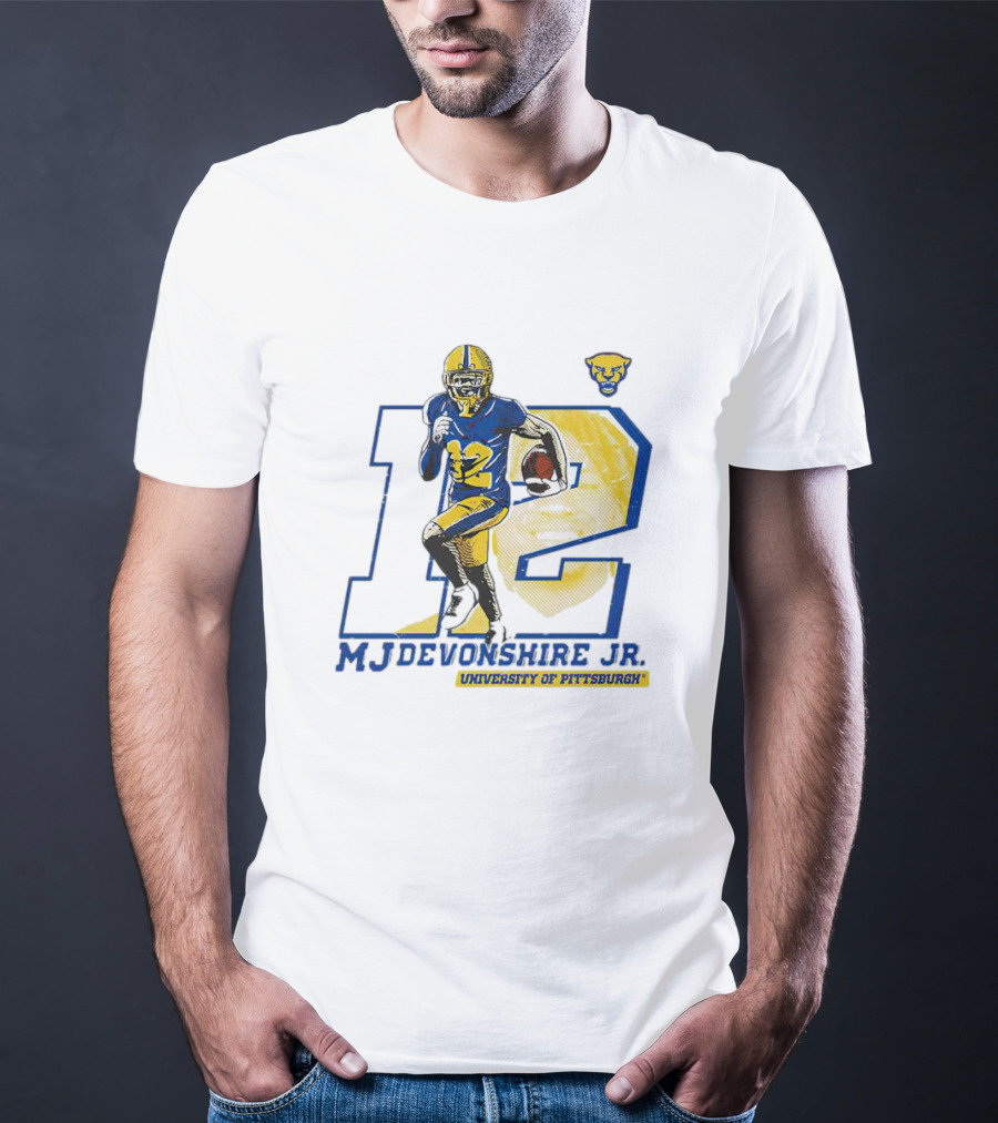 MJ Devonshire Jr University Of Pittsburgh Football 12 Panther T-Shirt