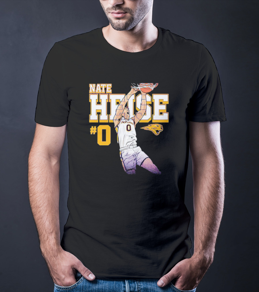 UNI Panthers Basketball Nate Heise Slam Dunk #0 T-Shirt