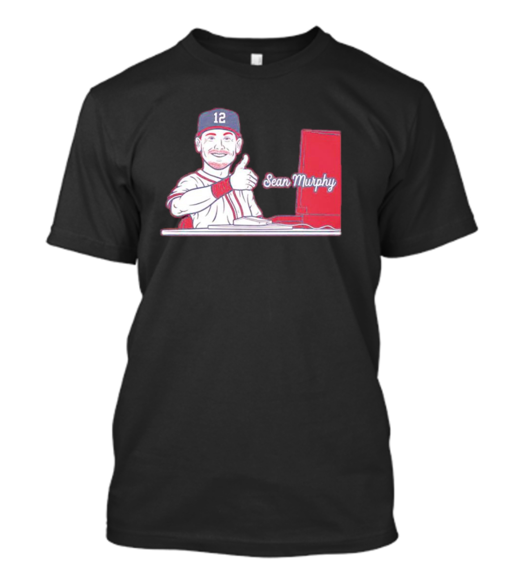 Atlanta Braves 12 Sean Murphy Thumbs Up T-Shirt