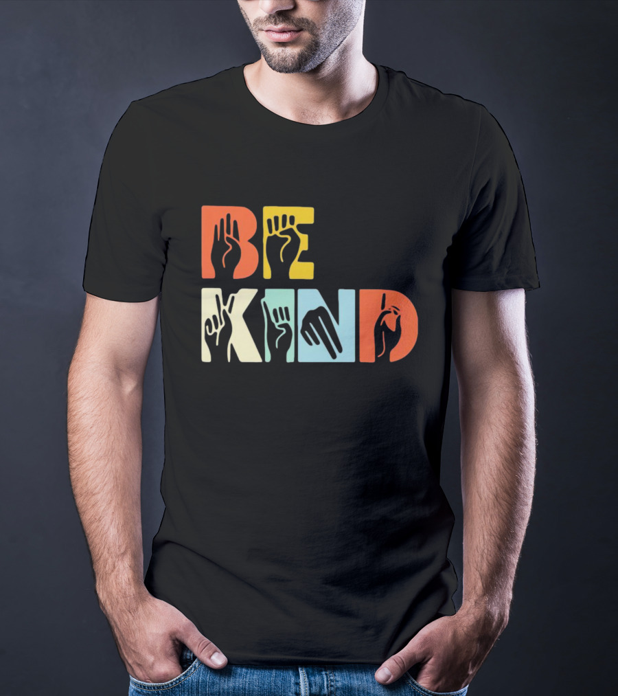 Be Kind Hands Sign Language Pride T-Shirt