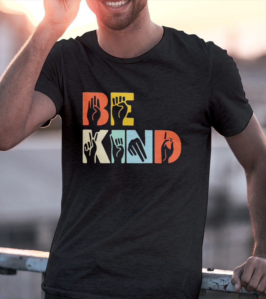 Be Kind Hands Sign Language Pride T-Shirt