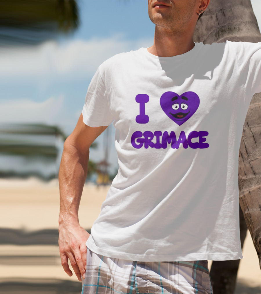 I Heart Grimace’s McDonald’s Grimace Face T-Shirt