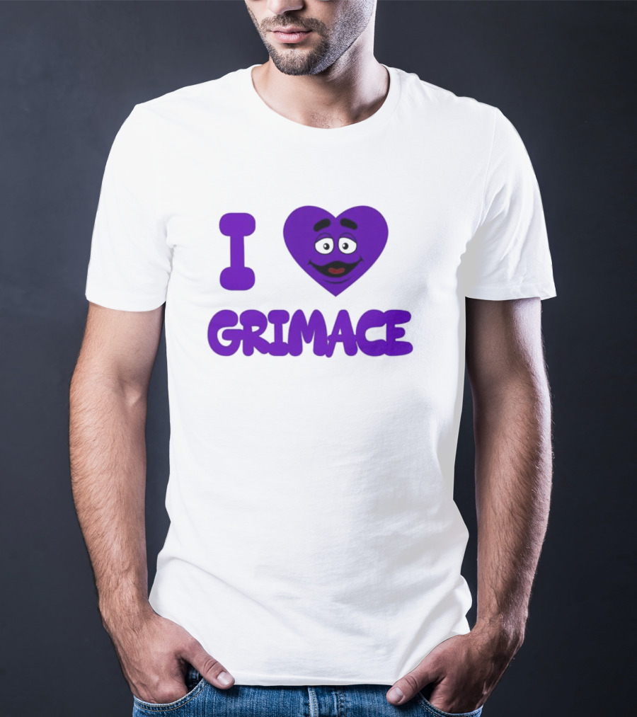 I Heart Grimace’s McDonald’s Grimace Face T-Shirt