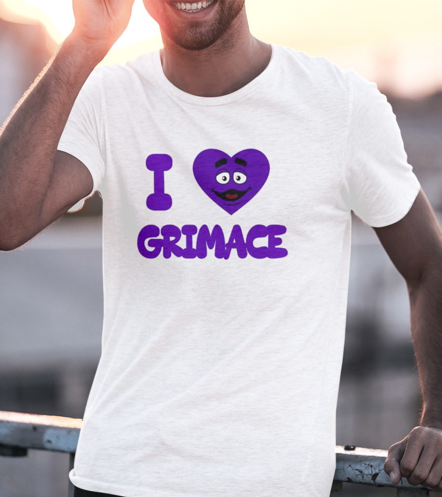 I Heart Grimace’s McDonald’s Grimace Face T-Shirt