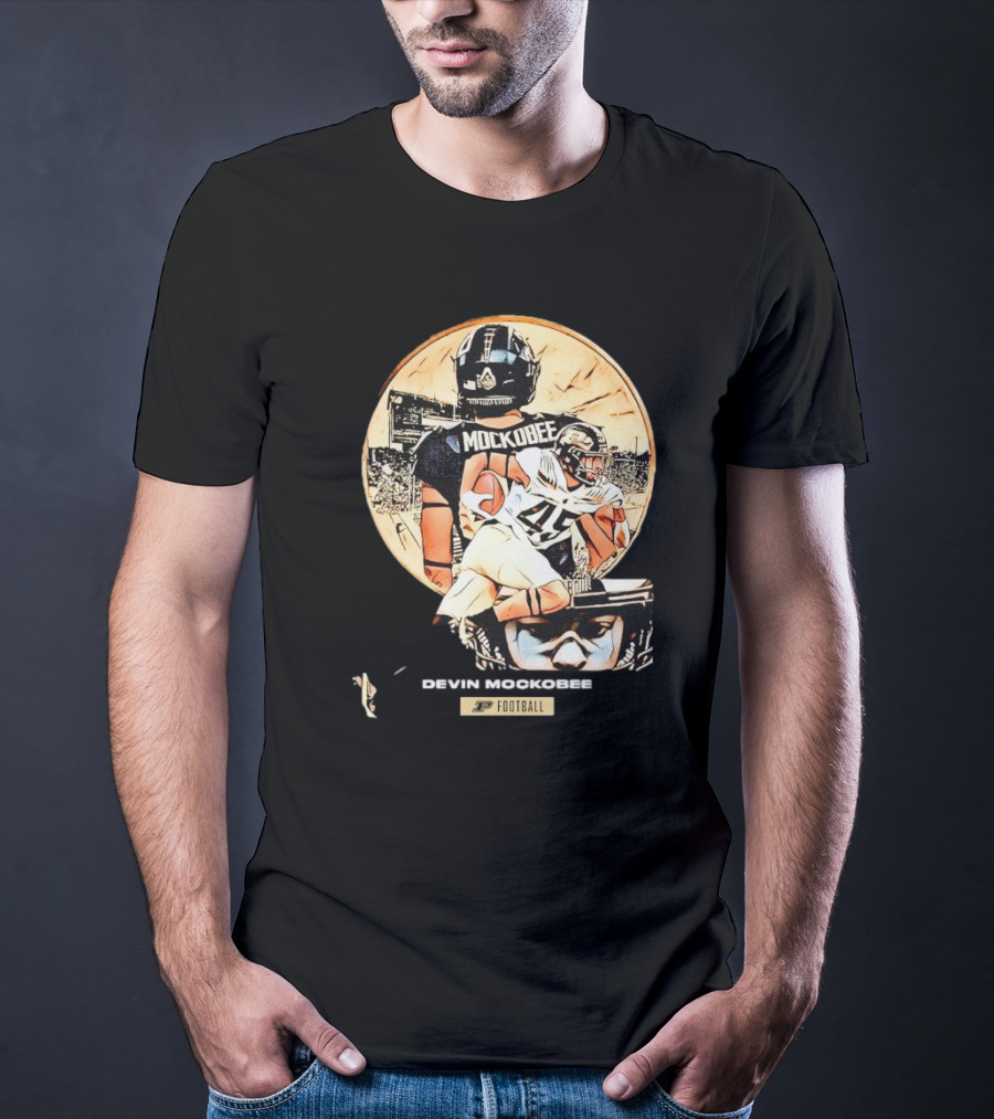 Purdue Football Devin Mockobee Collage With Player T-Shirt