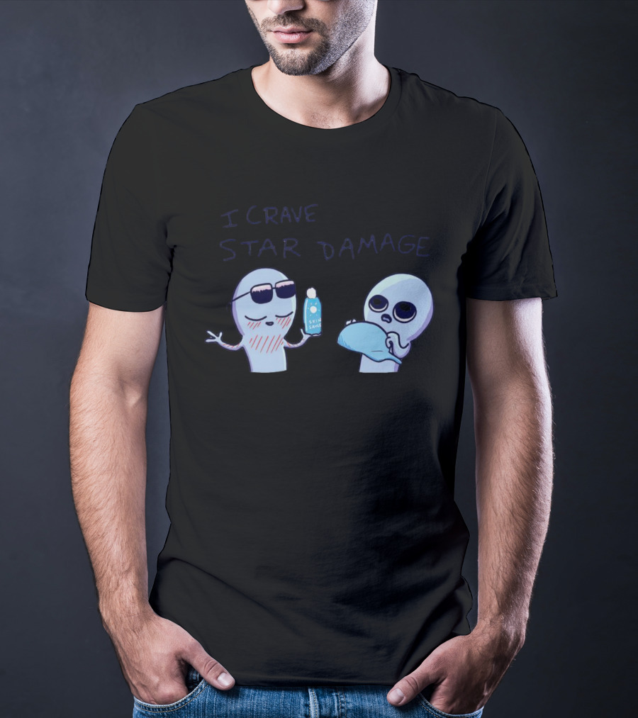 Strange Planet I Crave Star Damage Sunscreen Scene T-Shirt