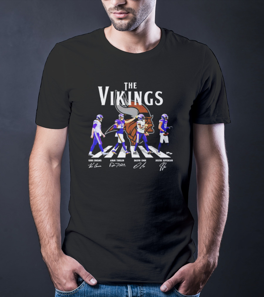The Vikings Kirk Cousins Adam Thielen Dalvin Cook Justin Jefferson Signatures T-Shirt
