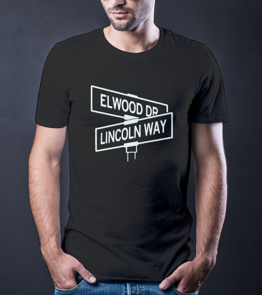 Ames Elwood Dr Lincoln Way Street Signs T-Shirt