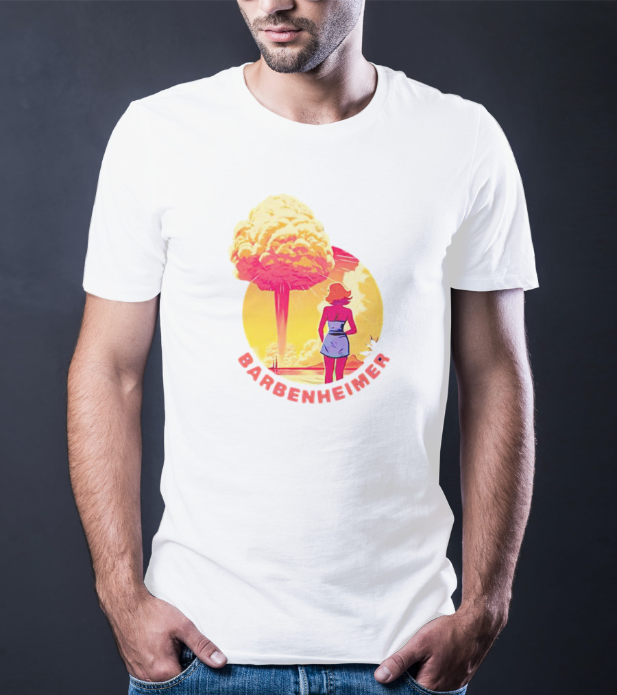 Barbie Oppenheimer Barbenheimer Sunset Silhouette Explosion T-Shirt
