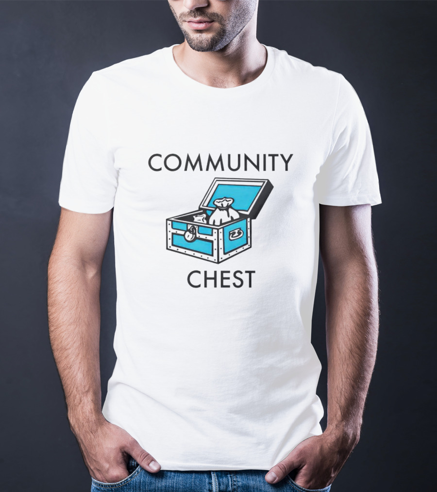 COMMUNITY CHEST MONOPOLY ICON BLUE TREASURE BOX T-Shirt