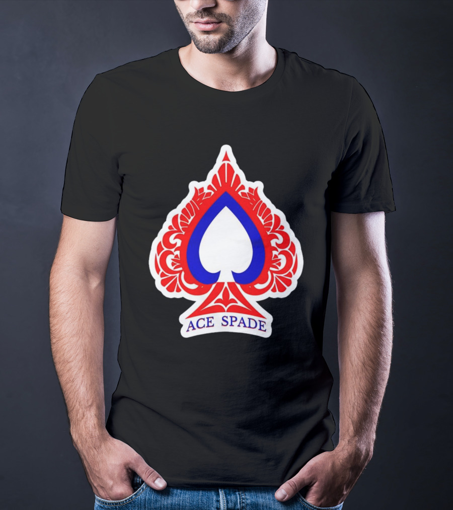 Heels On Starz Ace Spade Red Blue Emblem T-Shirt