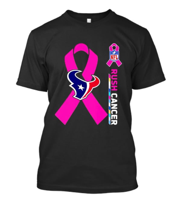 Houston Texans NFL Rush Crush Cancer Pink T-Shirt
