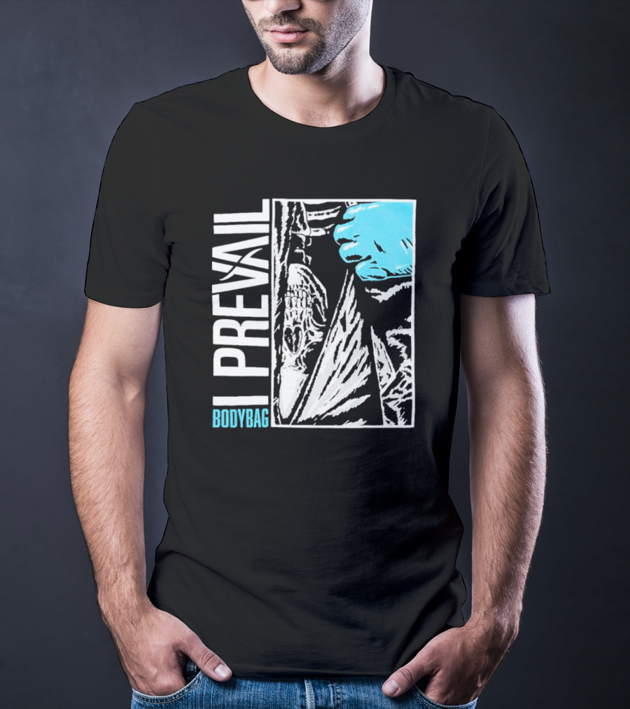 I Prevail Body Bag Skull And Gloved Hand T-Shirt