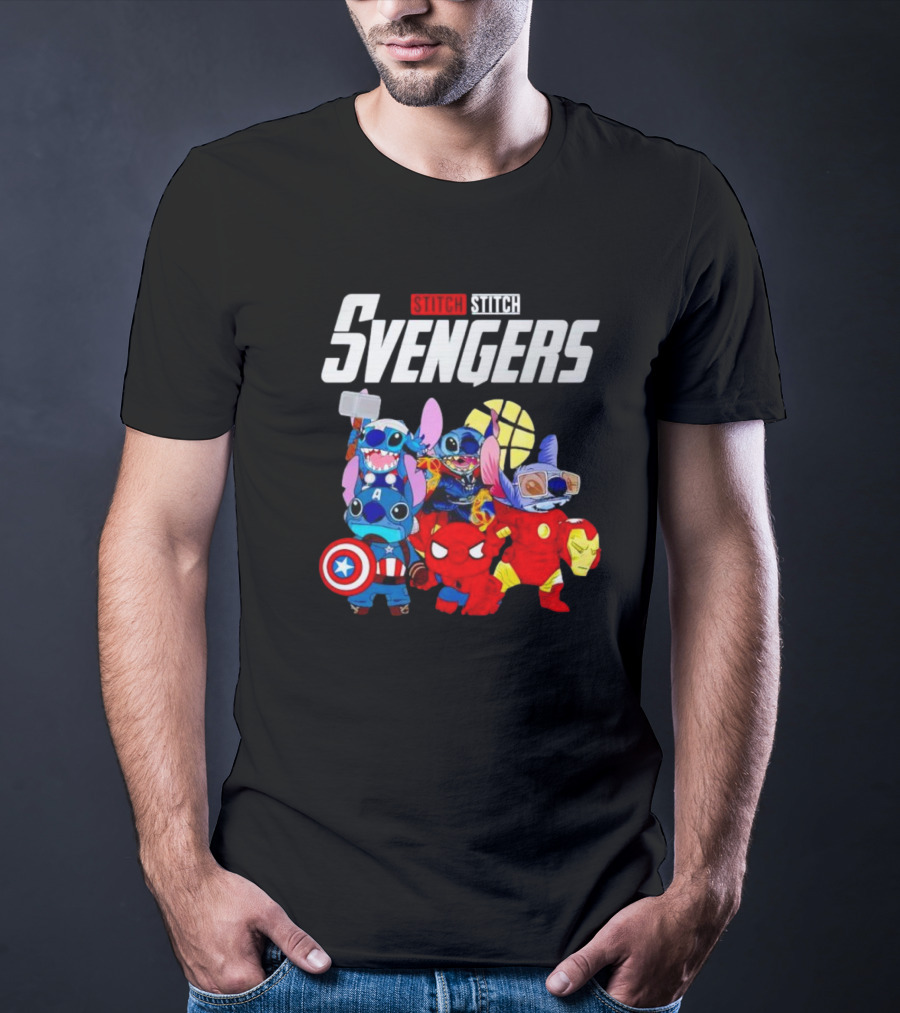 Stitch Stitch Svengers Avengers Crossover Characters T-Shirt