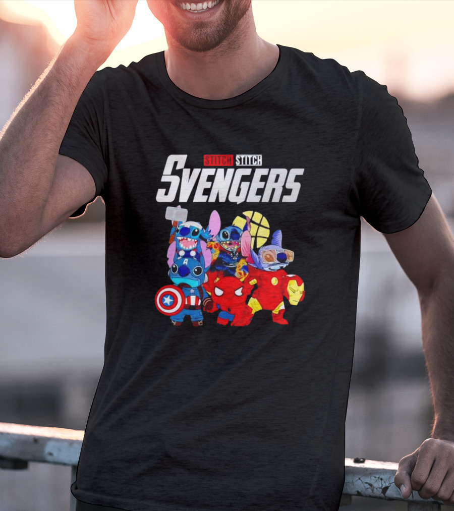 Stitch Stitch Svengers Avengers Crossover Characters T-Shirt