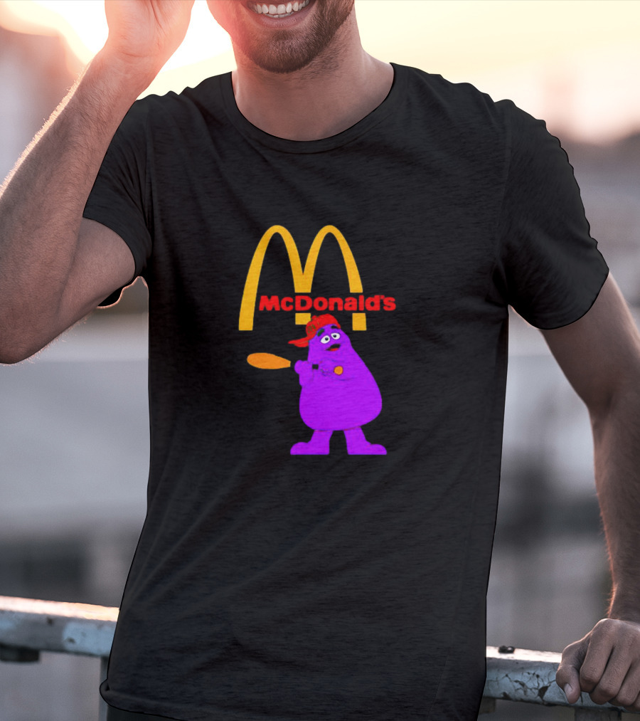 Grimace Baseball Bat McDonald's T-Shirt