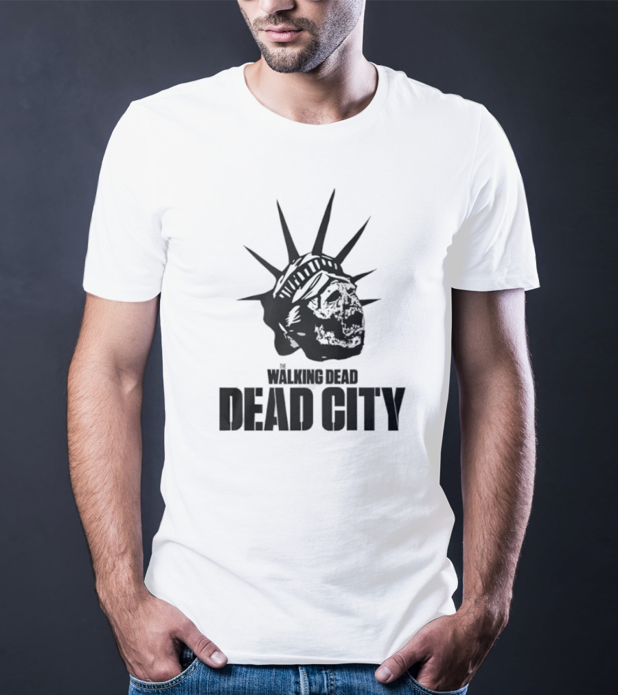 Walking Dead Dead City Zombie Statue Of Liberty T-Shirt