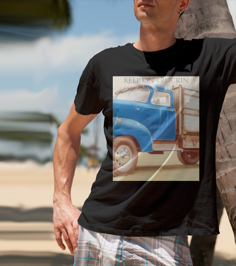 Keep On Truckin' Vintage Blue Truck Nostalgia T-Shirt