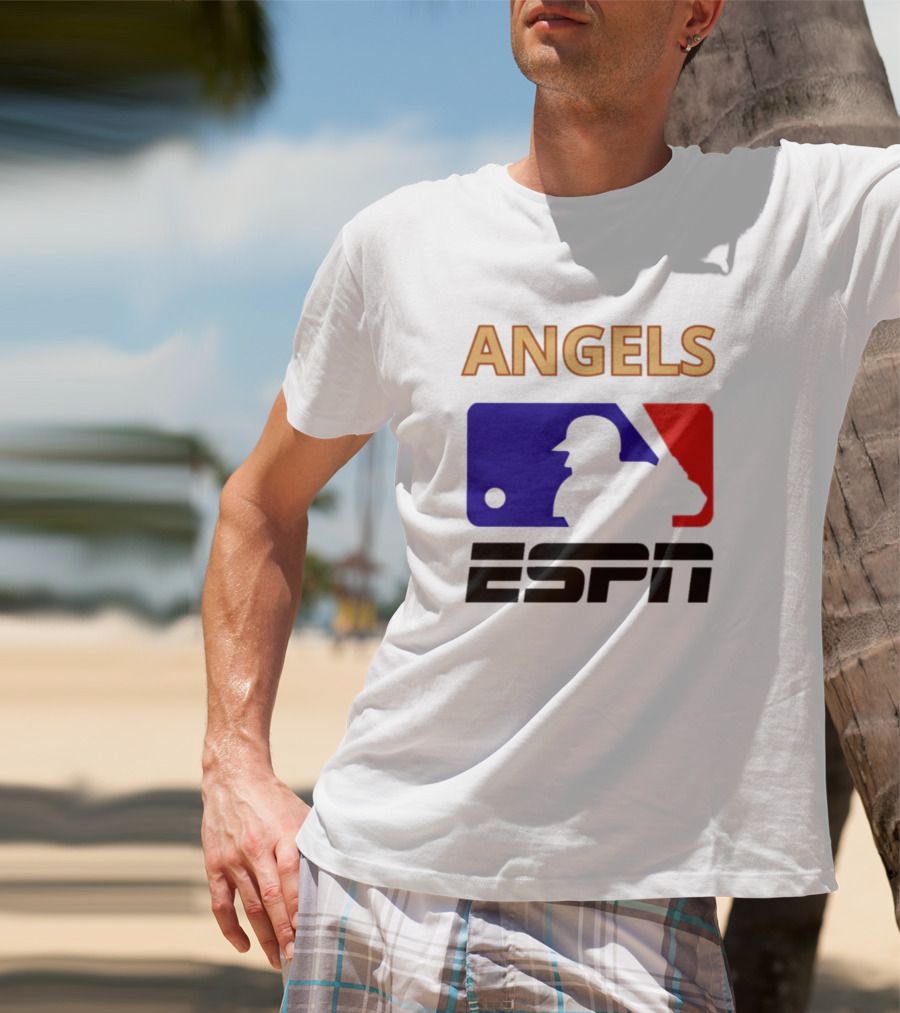 ANGELS ESPN MLB Logo Parody Baseball T-Shirt