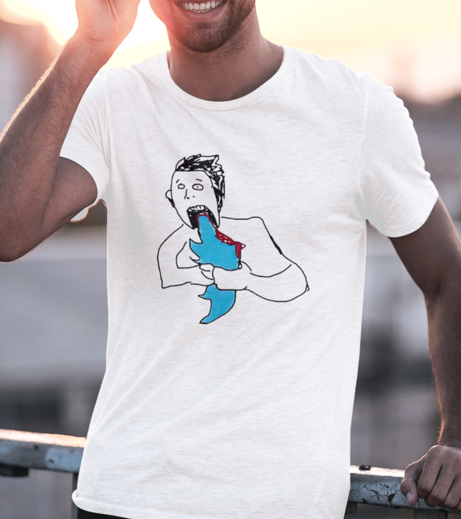 Men’s Elon Devouring Twitter Bird T-Shirt