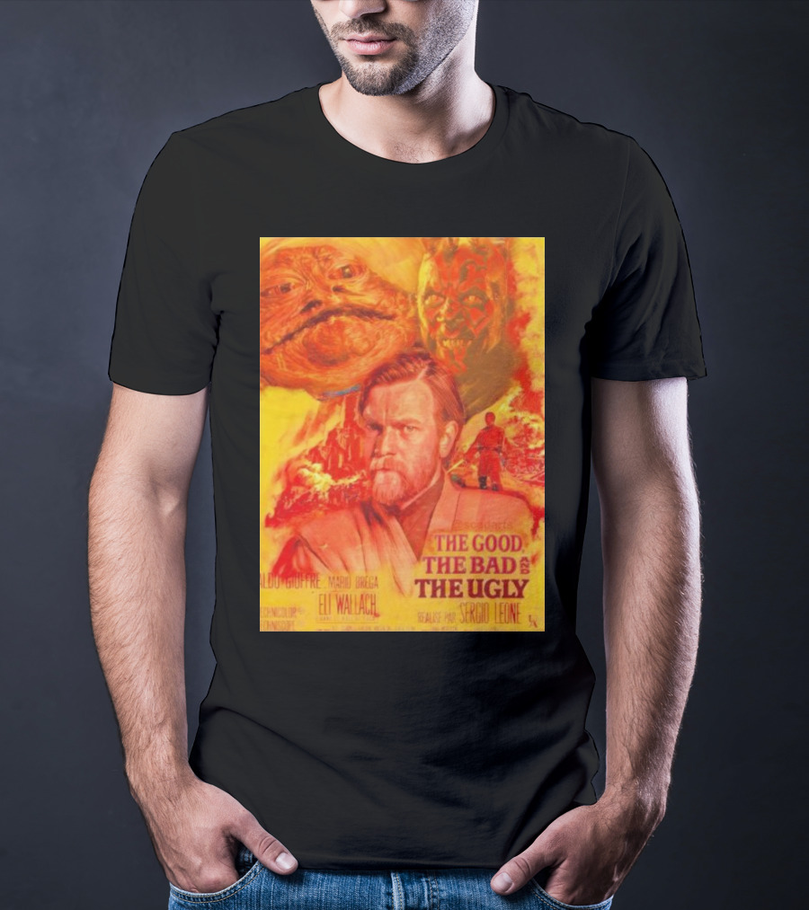 Obi Wan Kenobi Darth Maul Jabba The Good The Bad The Ugly Movie T-Shirt