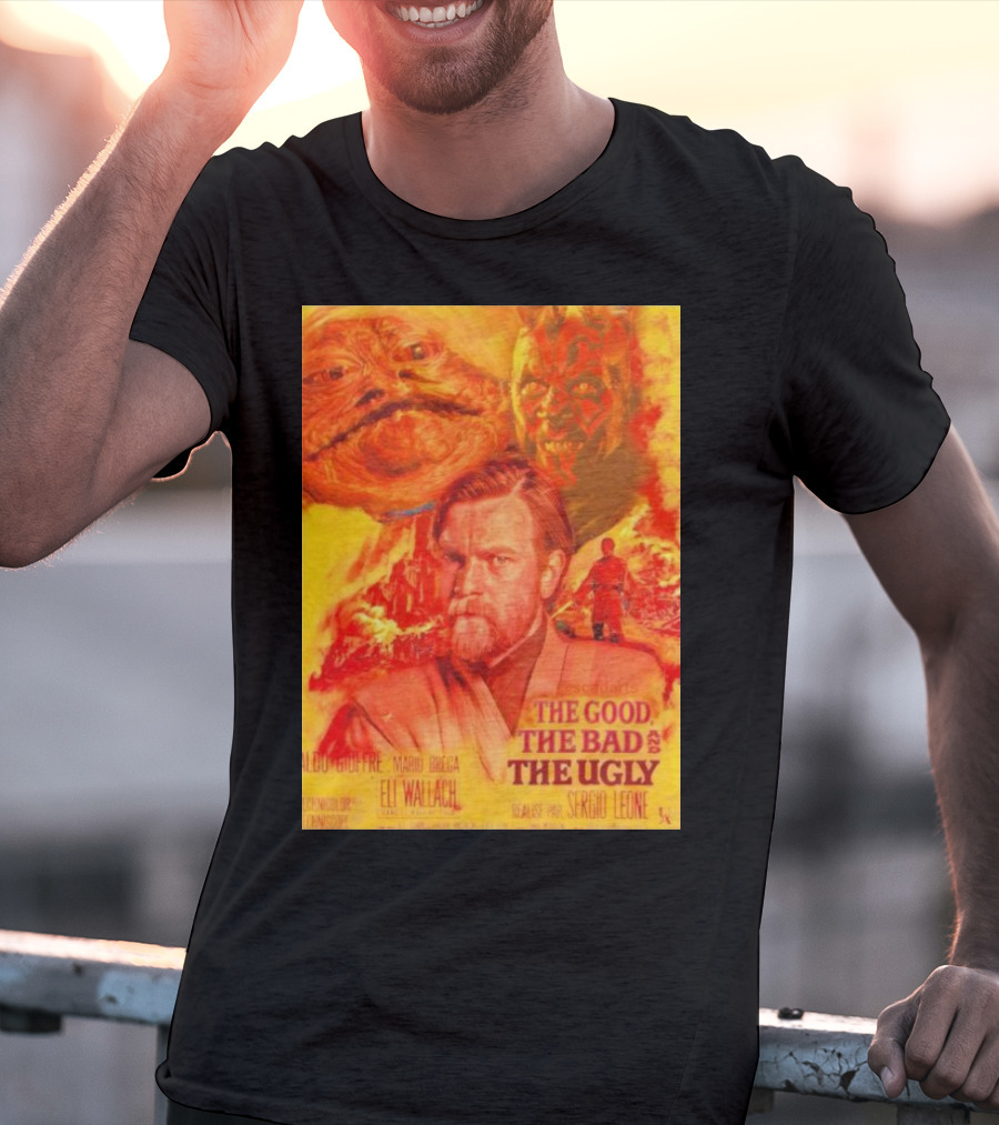 Obi Wan Kenobi Darth Maul Jabba The Good The Bad The Ugly Movie T-Shirt