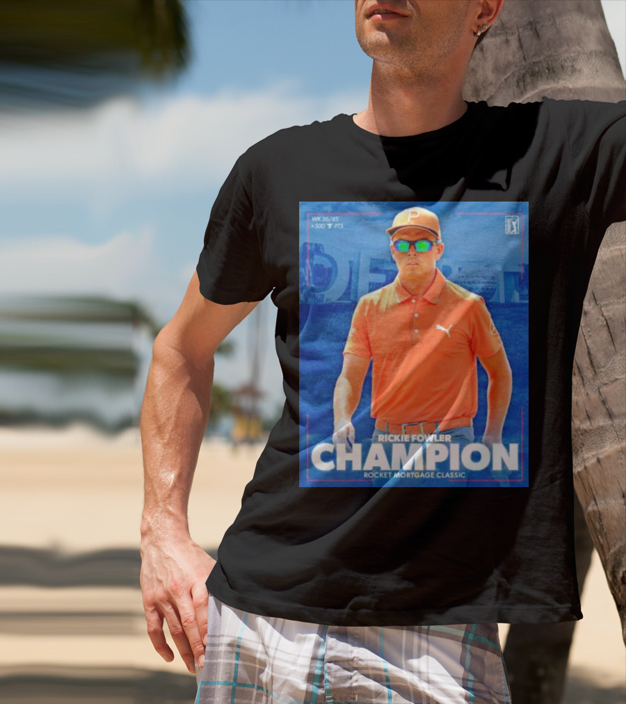 WK 36/45 Rickie Fowler Champion Rocket Mortgage Classic T-Shirt