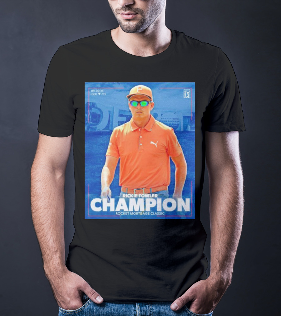 WK 36/45 Rickie Fowler Champion Rocket Mortgage Classic T-Shirt