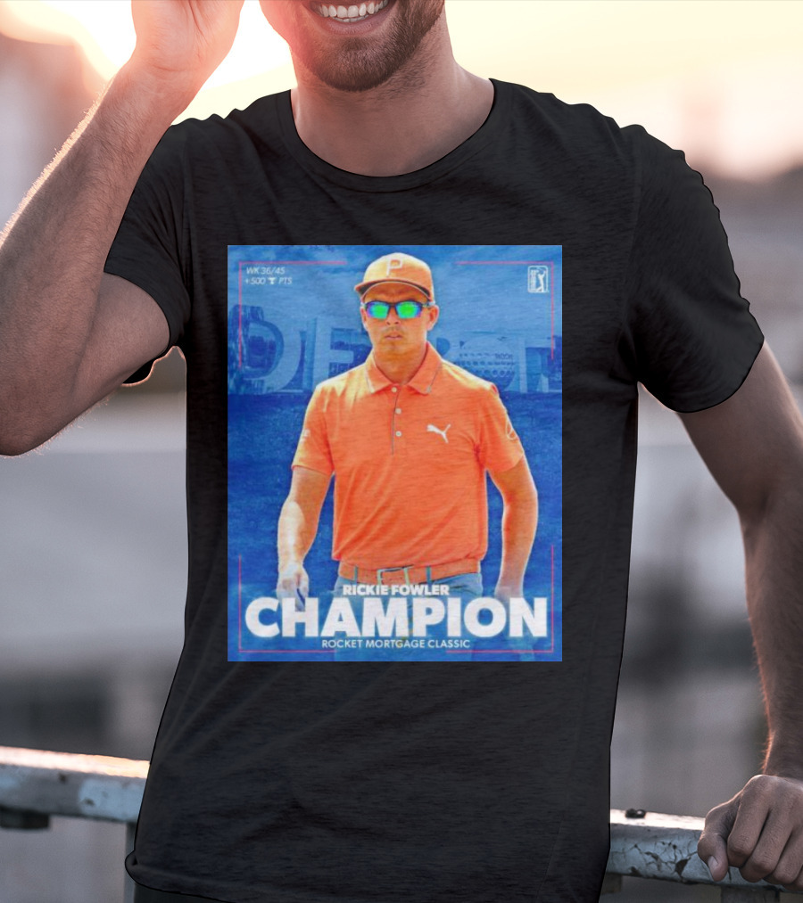WK 36/45 Rickie Fowler Champion Rocket Mortgage Classic T-Shirt