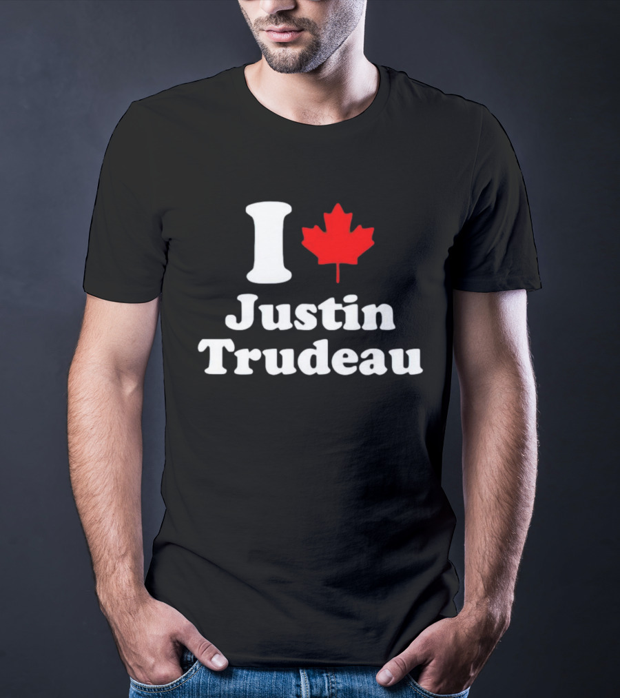 I Love Justin Trudeau Canada Maple Leaf T-Shirt