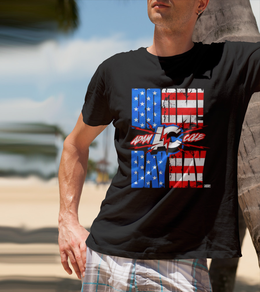 Adam Cole Boom Bay Bay American Flag AEW T-Shirt