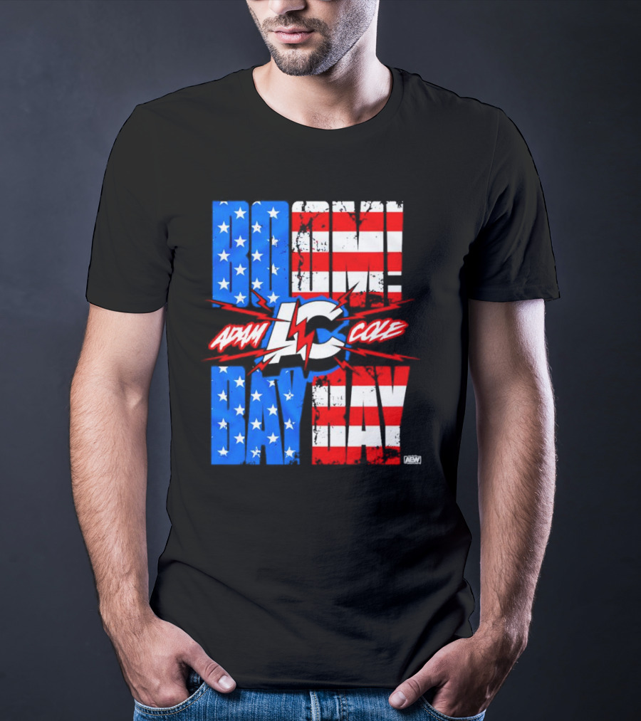 Adam Cole Boom Bay Bay American Flag AEW T-Shirt