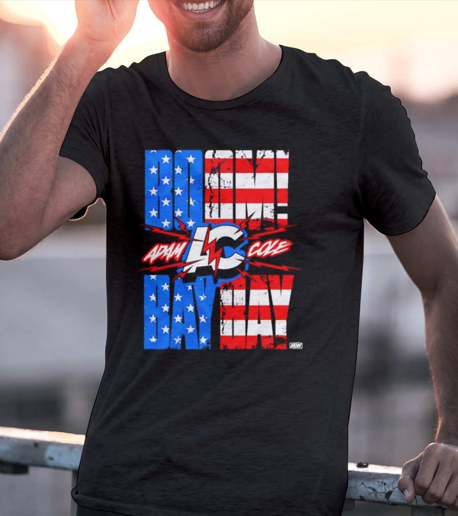 Adam Cole Boom Bay Bay American Flag AEW T-Shirt