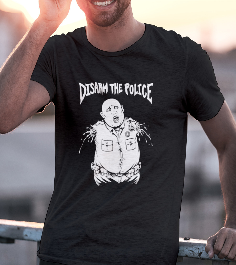 Disarm The Police Cartoon Style Officer T-Shirt