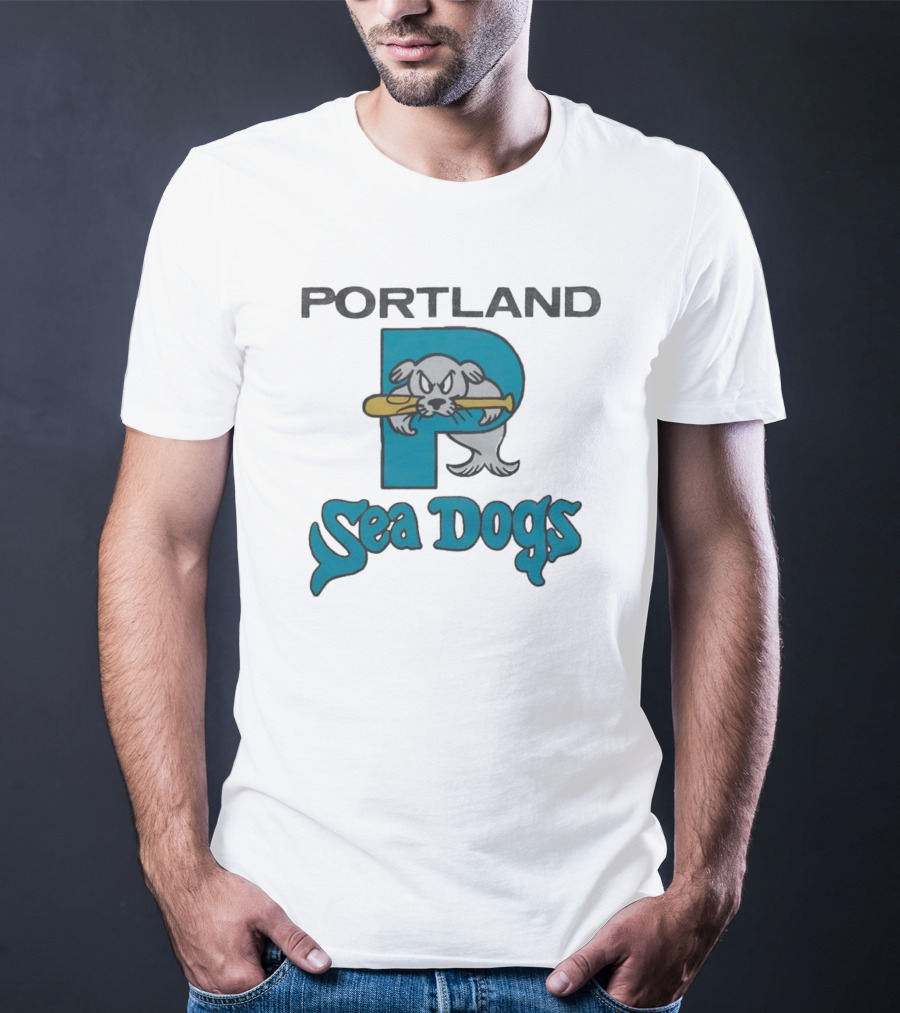 Portland Sea Dogs Baseball Bat T-Shirt