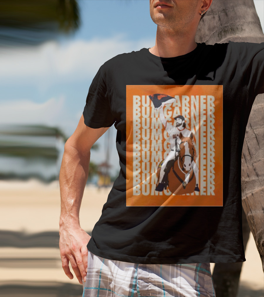 Bumgarner Riding Horse Giants Baseball Victory T-Shirt
