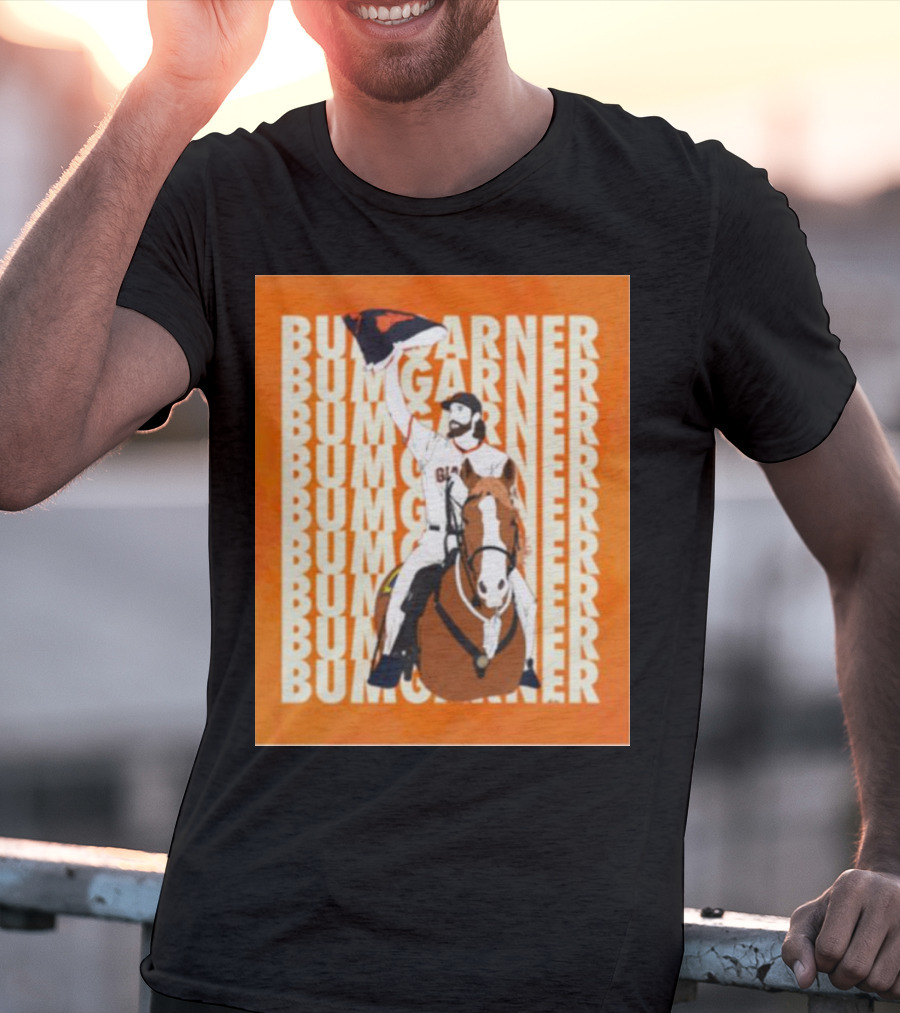 Bumgarner Riding Horse Giants Baseball Victory T-Shirt